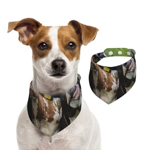 Nutztier Kuh Rind, Haustier-Lätzchen, Schal, Katzen, Hunde, Bandana, Hunde, Handtuch, Lätzchen, verstellbar, Haustier-Schal,S von Tcoay