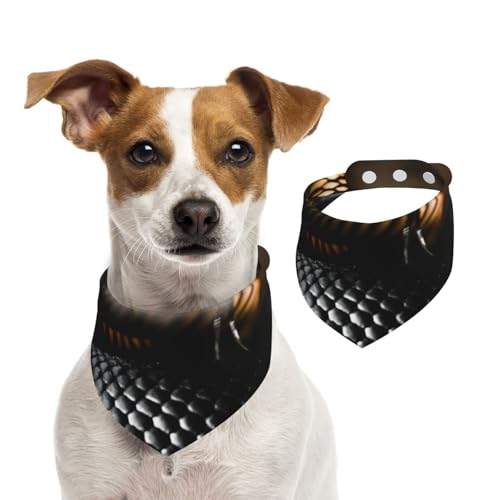Schwarzer Mamba-Schlangendruck, Haustier-Lätzchen, Schal, Katzen, Hunde, Bandana, Hunde, Handtuch, Lätzchen, verstellbar, Haustier-Schal,L von Tcoay