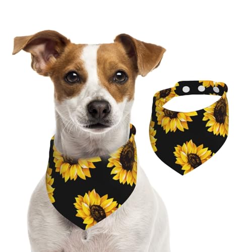 Sonnenblume, Haustier-Lätzchen, Schal, Katzen, Hunde, Bandana, Hunde, Handtuch, Lätzchen, verstellbar, Haustier-Schal,L von Tcoay