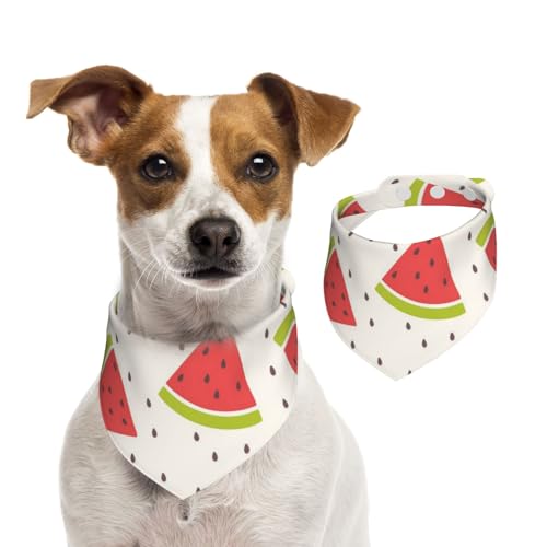 Wassermelonenmuster, Haustier-Lätzchen, Schal, Katzen, Hunde, Bandana, Hunde, Handtuch, Lätzchen, verstellbar, Haustier-Schal,L von Tcoay