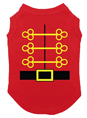Nussknacker-Outfit – Hunde-Shirt für die Weihnachtszeit, Rot, Größe S von Tcombo