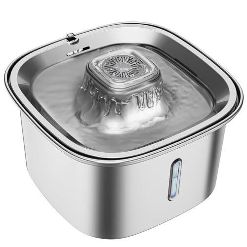 Tdkfdswdoa Katzen-Wasserbrunnen aus Edelstahl, 3 l, automatischer Hunde-Wasserspender mit mehrfacher Filtration, leise Tdkfdswdoa Katzen-Wasserbrunnen aus Edelstahl, 3 l, automatischer Hunde-Wasserspender mit mehrfacher Filtration, leise von Tdkfdswdoa