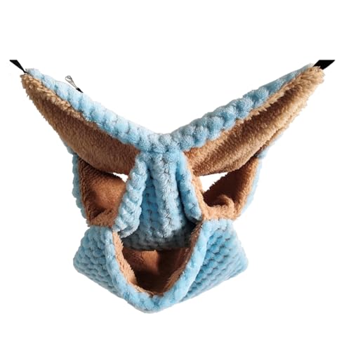 Tdkjfoutr Hängematte für Kleine Tiere, Frettchen Sugar Glider, Dreifach-Etagenbett, Käfig, Warmes Plüsch-Hängemattenbett, Versteck für Hamster, Blau, Einfach zu Bedienen Tdkjfoutr Hängematte für Kleine Tiere, Frettchen Sugar Glider, Dreifach-Etagenbett, Käfig, Warmes Plüsch-Hängemattenbett, Versteck für Hamster, Blau, Einfach zu Bedienen von Tdkjfoutr
