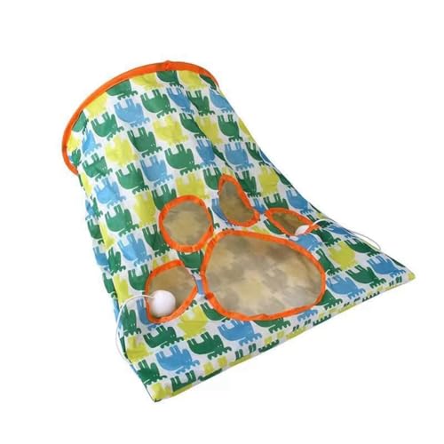 Tdkjfoutr Katzentunneltaschen im 5-Stil für Hauskatzen, Neues Haustier-Katzenspieltunnelspielzeug, Zusammenklappbare Interaktive Katzenbohrtasche von Tdkjfoutr