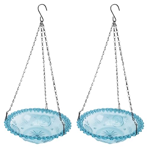 Tdkjfoutr Vogelfutterspender zum Aufhängen in Form Einer Vogelblume, Vogelbad für Dekoration im Garten oder im Freien, Vogelfutterspender, Zubehör, Blau Tdkjfoutr Vogelfutterspender zum Aufhängen in Form Einer Vogelblume, Vogelbad für Dekoration im Garten oder im Freien, Vogelfutterspender, Zubehör, Blau von Tdkjfoutr