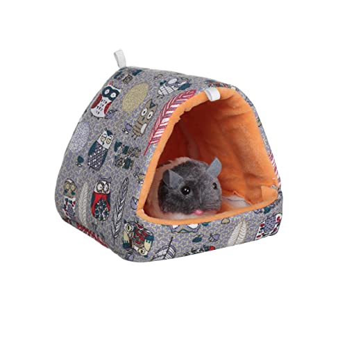 TeTupGa Meerschweinchen Hamsterhaus Bett Niedliche Rattenhängematte Papageien Vogelnest Plüsch Mini hängende Höhle Betten Hütte Hamster Bettwäsche Versteck für Frettchen Igel Chinchilla (L-20 x 20 cm) von TeTupGa