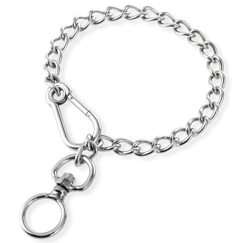 40cm Kettenwürger für Hunde, Kettenhalsband Hund, Hundehalsband Kette Edelstahl, Hundehalskette Verstellbare Hundekette mit Verbindungsverschluss für kleine mittelgroße Hunde Spazieren Gehen von Teaaha