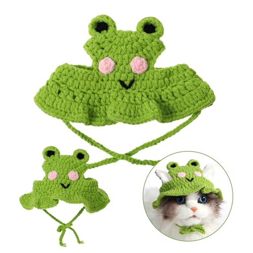 Charmante Katzenhüte mit Cartoon-Thema, gestrickt, niedlich, weich, festlich, Katzenkostüm, Halloween, Weihnachten, Urlaub, Party, Katzenkleidung, Kopfbedeckung, Zubehör für Welpen, Katzen, Kätzchen, Charmante Katzenhüte mit Cartoon-Thema, gestrickt, niedlich, weich, festlich, Katzenkostüm, Halloween, Weihnachten, Urlaub, Party, Katzenkleidung, Kopfbedeckung, Zubehör für Welpen, Katzen, Kätzchen, von Teaaha