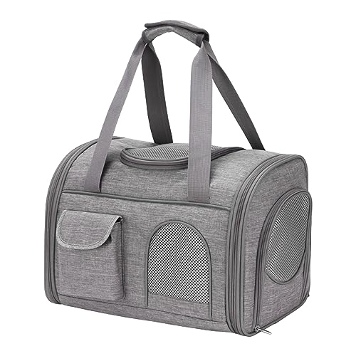 Hundetragetasche | Outdoor Kitten Carrier für Reisen | Erweiterbare Hundetragetasche, von Fluggesellschaften zugelassen, weiche Seiten, waschbare Haustiertragetasche für Katzen, Welpen Tebinzi von Tebinzi