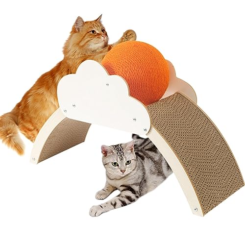 Katzenkratzball,Kratzball, Kratzspielzeug für Katzen | Cloud Arch Bridge Haustierspielzeug, verschleißfestes Nagelkratzbrett für Haustiere, Kätzchenspielzeug, Kratzbrett zum Kauen Tebinzi von Tebinzi