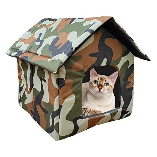 Katzenzelt, Outdoor, winddicht, wasserdicht, hält warm, zuverlässiges Oxford-Gewebe, Katzenzubehör mit verdicktem Wattepad für Autoreisen, Outdoor-Streutier-Tebinzi Katzenzelt, Outdoor, winddicht, wasserdicht, hält warm, zuverlässiges Oxford-Gewebe, Katzenzubehör mit verdicktem Wattepad für Autoreisen, Outdoor-Streutier-Tebinzi von Tebinzi