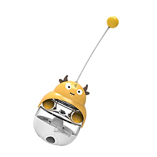 Tebinzi Haustierspielzeug, interaktiver Katzen-Leckerli-Ball, 360 Grad drehbar, auslaufendes Futter, Trainingsball, Teaser, langsames Füttern für Katzen von Tebinzi