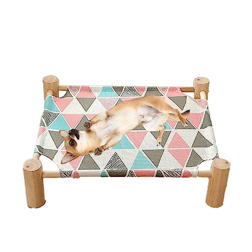 Tebinzi Katzen-Hunde-Hängemattenbett - Katzenbett | Hundeschlafbetten, erhöhte Haustierbetten, freistehendes Holzschlafbett, Hundehängematte, kühlend im Sommer, abnehmbar, Haustierschlafen Tebinzi Katzen-Hunde-Hängemattenbett - Katzenbett | Hundeschlafbetten, erhöhte Haustierbetten, freistehendes Holzschlafbett, Hundehängematte, kühlend im Sommer, abnehmbar, Haustierschlafen von Tebinzi