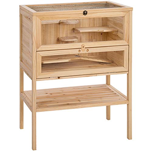 tectake 403246 Hamsterkäfig aus Holz, Kleintierkäfig mit Mehreren Etagen, Mäusekäfig mit aufklappbarem Deckel, Nagerkäfig inkl. klappbarer Rampe, für kleine Nagetiere, 60 x 40 x 80 cm tectake 403246 Hamsterkäfig aus Holz, Kleintierkäfig mit Mehreren Etagen, Mäusekäfig mit aufklappbarem Deckel, Nagerkäfig inkl. klappbarer Rampe, für kleine Nagetiere, 60 x 40 x 80 cm von tectake