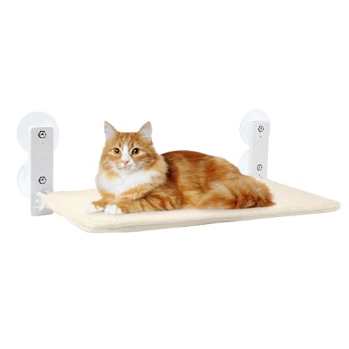 Katzen Hängematte Fenster 52x30cm, katzenbett Fenster Wendbare Matte Klappbar Katzenbett Fenster mit Stabil Saugnäpfe bis zu 18kg Katzen Hängematte Fenster 52x30cm, katzenbett Fenster Wendbare Matte Klappbar Katzenbett Fenster mit Stabil Saugnäpfe bis zu 18kg von TechVizrs