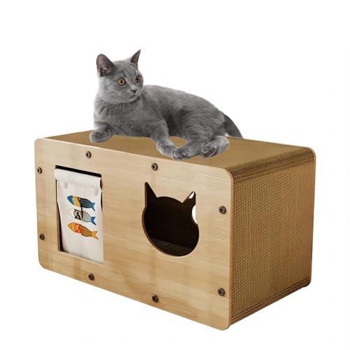 TechXmasTree Katzenkratzbaum aus Karton, Katzenkratzbaum für Indoor Katzen als Tunnel und Sofa TechXmasTree Katzenkratzbaum aus Karton, Katzenkratzbaum für Indoor Katzen als Tunnel und Sofa von TechXmasTree