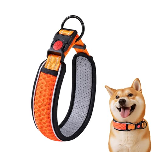Taktisches Hundehalsband, personalisierbar, strapazierfähig, mit reflektierendem, weich gepolstertem, atmungsaktivem Nylon, Haustierhalsband, verstellbar, für kleine mittelgroße Hunde (S, 30-38 cm) Taktisches Hundehalsband, personalisierbar, strapazierfähig, mit reflektierendem, weich gepolstertem, atmungsaktivem Nylon, Haustierhalsband, verstellbar, für kleine mittelgroße Hunde (S, 30-38 cm) von Techchii