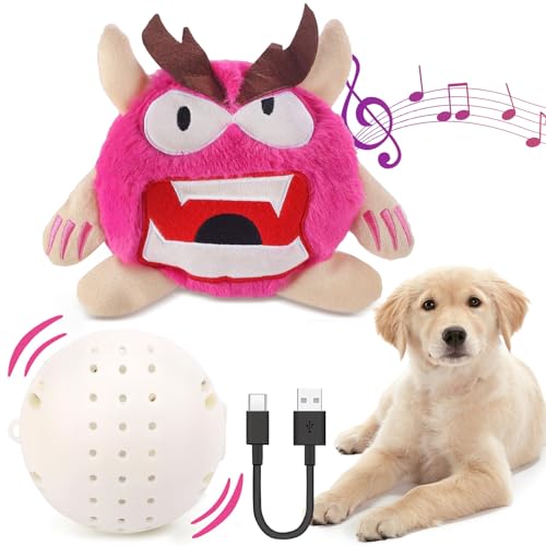 Teddy Run Interaktives Hundespielzeug, Monster, aktiver Ball für Hunde, über USB wiederaufladbar, inklusive selbstbewegenden Bällen und kaubarem Plüschbezug, für kleine und mittelgroße Hunde, um von Teddy Run