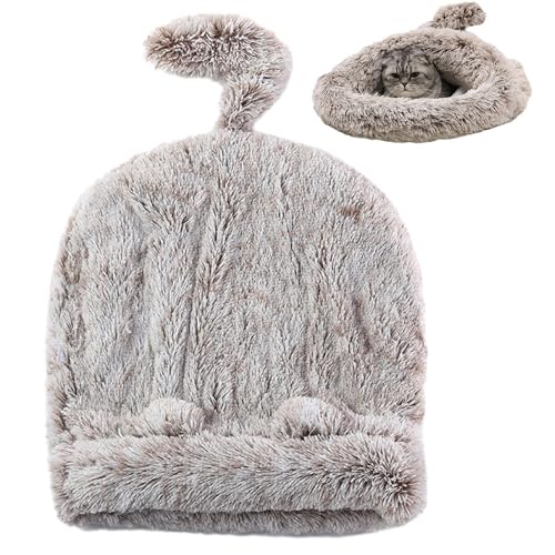 Plüsch Katzen Schlafsack | Katzenbetten für Wohnungskatzen | 2-in-1 halbgeschlossene, winterwarme Katzenbetthöhle | Bequeme, Flauschige Katzenschlafhöhle, Nest, Heimtierbedarf für Katzen und Welpen Plüsch Katzen Schlafsack | Katzenbetten für Wohnungskatzen | 2-in-1 halbgeschlossene, winterwarme Katzenbetthöhle | Bequeme, Flauschige Katzenschlafhöhle, Nest, Heimtierbedarf für Katzen und Welpen von Tedious