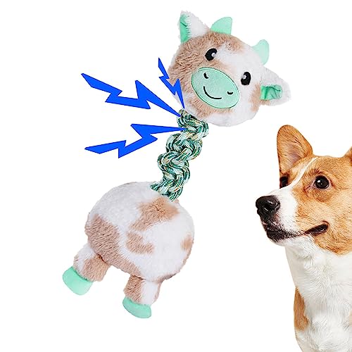 Tedious Hunde-Quetschspielzeug, Plüsch-Soundspielzeug für Haustiere - Hundespielzeug in Tierform mit Sound,Welpengeräusche erzeugendes Spielzeug zur Zahnreinigung für Wohnzimmer, Camping, Parks, von Tedious