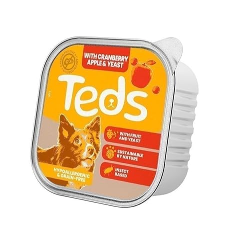 Teds insektenfutter fÜr alle rassen alu Cranberry/Apfel/hefe hundefutter von Teds