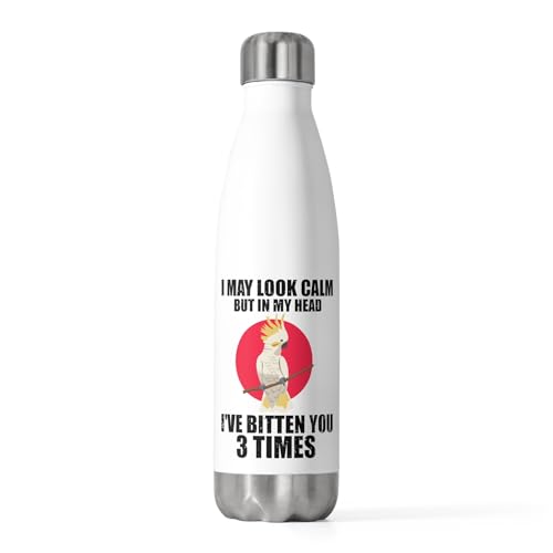 Humorvolle Nymphensittiche, Kakadu, Papageien, geflügelte Haustiere, Liebhaber, lustige gefiederte Tiere, Enthusiasten, Pelz, Eltern, 590 ml, isolierte Flasche, 590 ml Humorvolle Nymphensittiche, Kakadu, Papageien, geflügelte Haustiere, Liebhaber, lustige gefiederte Tiere, Enthusiasten, Pelz, Eltern, 590 ml, isolierte Flasche, 590 ml von Teegarb Letter Blanket