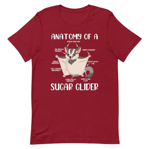 Teegarb Letter Blanket Hilarious Anatomy of Glider, Pelziges Säugetier, Haustier-Enthusiasten, exotisches Haustier, Kardinal, Größe M von Teegarb Letter Blanket