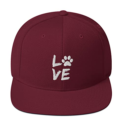 Snapback Hut Hund Pfoten Liebhaber Pfote Hund Mama Haustier Liebe, Kastanienbraun, Einheitsgröße Snapback Hut Hund Pfoten Liebhaber Pfote Hund Mama Haustier Liebe, Kastanienbraun, Einheitsgröße von Teegarb