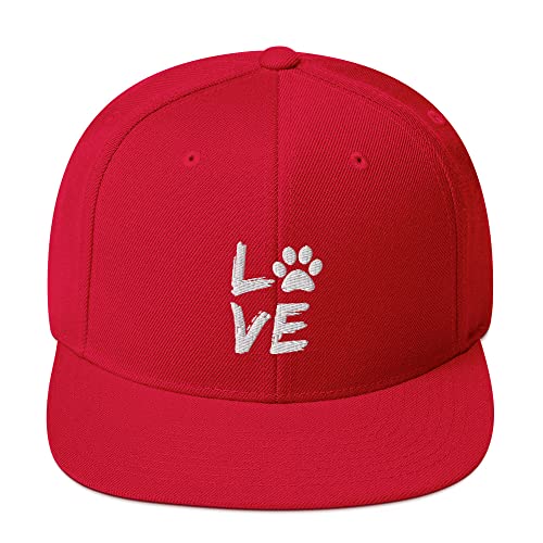 Snapback Hut Hund Pfoten Liebhaber Pfote Hund Mama Haustier Liebe, Rot, Einheitsgröße Snapback Hut Hund Pfoten Liebhaber Pfote Hund Mama Haustier Liebe, Rot, Einheitsgröße von Teegarb