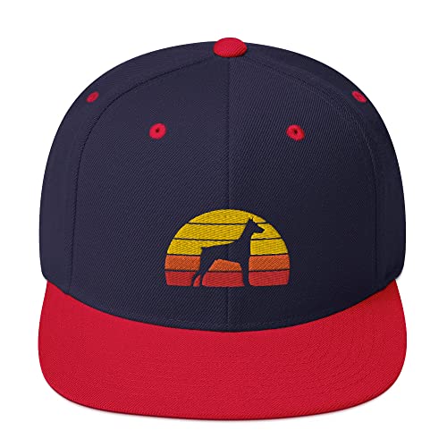 Snapback Mütze Dobermann Hündchen Vintage Deutscher Hund Papa Rottweiler, Marineblau/Rot, Einheitsgröße Snapback Mütze Dobermann Hündchen Vintage Deutscher Hund Papa Rottweiler, Marineblau/Rot, Einheitsgröße von Teegarb
