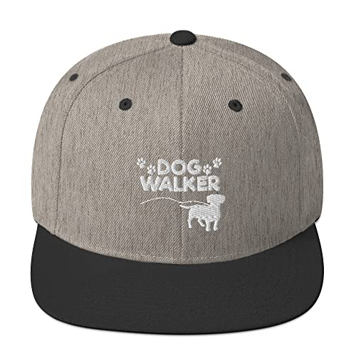 Teegarb Snapback Hat Dog Walker Doggie Walking Work Lover Pet, Heather/Schwarz, Einheitsgröße Teegarb Snapback Hat Dog Walker Doggie Walking Work Lover Pet, Heather/Schwarz, Einheitsgröße von Teegarb