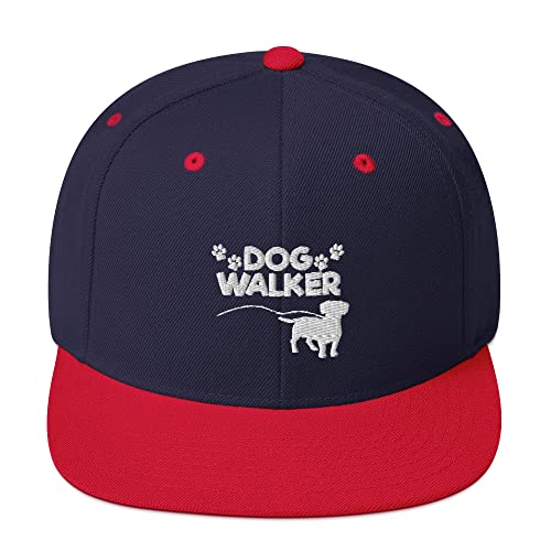 Teegarb Snapback Hat Dog Walker Doggie Walking Work Lover Pet, Marineblau/Rot, Einheitsgröße Teegarb Snapback Hat Dog Walker Doggie Walking Work Lover Pet, Marineblau/Rot, Einheitsgröße von Teegarb