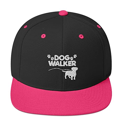 Teegarb Snapback Hat Dog Walker Doggie Walking Work Lover Pet, Schwarz/Neon-Pink, Einheitsgröße Teegarb Snapback Hat Dog Walker Doggie Walking Work Lover Pet, Schwarz/Neon-Pink, Einheitsgröße von Teegarb