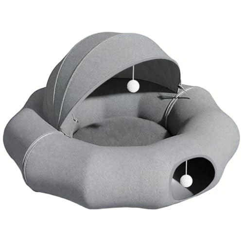 Teeloray Road Katzentunnel, Katzentunnel Rund mit Schlafplatz, Donut Kreisform Katzentunnels & Katzenbett Rascheltunnel für Katzen Multifunktional Katzenspielzeug für Katze Durchmesser 90cm Teeloray Road Katzentunnel, Katzentunnel Rund mit Schlafplatz, Donut Kreisform Katzentunnels & Katzenbett Rascheltunnel für Katzen Multifunktional Katzenspielzeug für Katze Durchmesser 90cm von Teeloray