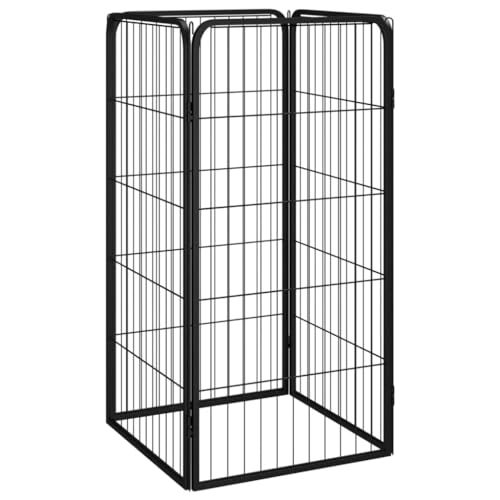 4-TLG. Hundelaufstall Schwarz, 50x100cm, robuster pulverbeschichteter Stahl Welpenauslauf für große Hunde, sichere Outdoor-Tierumzäunung 4-TLG. Hundelaufstall Schwarz, 50x100cm, robuster pulverbeschichteter Stahl Welpenauslauf für große Hunde, sichere Outdoor-Tierumzäunung von Teenpull