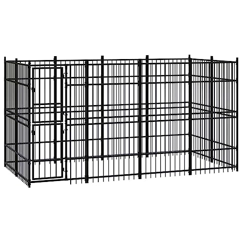 Outdoor-Hundezwinger für große Hunde, 7,37 m², robuster pulverbeschichteter Stahl, sichere Bewegung im Freien, ideal für Spiel und Training, einfacher Aufbau Outdoor-Hundezwinger für große Hunde, 7,37 m², robuster pulverbeschichteter Stahl, sichere Bewegung im Freien, ideal für Spiel und Training, einfacher Aufbau von Teenpull