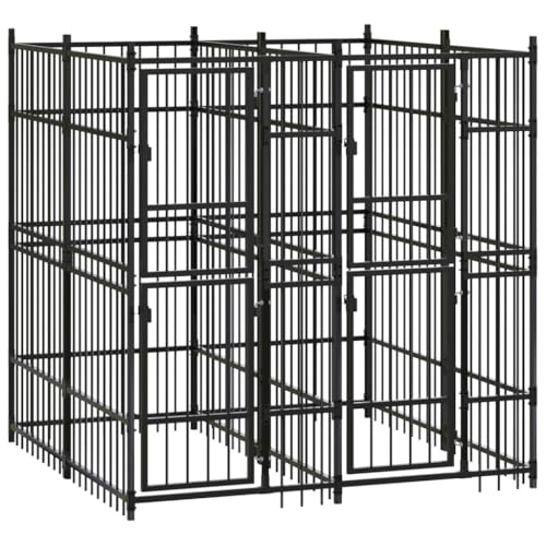 Robuster Outdoor-Hundezwinger für große Hunde, pulverbeschichteter Stahl, 192x192x200cm, sicheres Gehege für Garten und Auslauf Robuster Outdoor-Hundezwinger für große Hunde, pulverbeschichteter Stahl, 192x192x200cm, sicheres Gehege für Garten und Auslauf von Teenpull