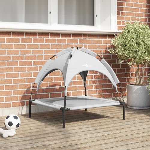 Teenpull Erhöhtes Hundebett mit abnehmbarem Dach, Silber Grau, M, Stahlrahmen, atmungsaktives Polyester, wetterfest, für mittelgroße Hunde, Innen- & Außenbereich Teenpull Erhöhtes Hundebett mit abnehmbarem Dach, Silber Grau, M, Stahlrahmen, atmungsaktives Polyester, wetterfest, für mittelgroße Hunde, Innen- & Außenbereich von Teenpull