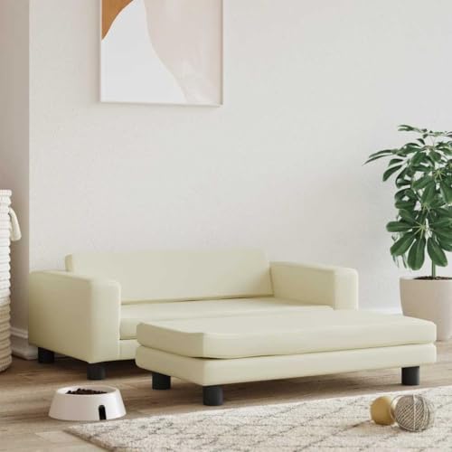 Teenpull Hundebett Creme 100x50x30 cm, Kunstleder, Verlängerung für große Hunde, wasserdicht, waschbar, strapazierfähig, gemütlich Teenpull Hundebett Creme 100x50x30 cm, Kunstleder, Verlängerung für große Hunde, wasserdicht, waschbar, strapazierfähig, gemütlich von Teenpull