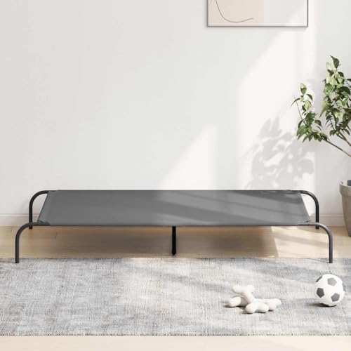 Teenpull Hundebett Erhöht, Atmungsaktives Oxford-Gewebe, Robustes Stahlgestell, Wasserabweisend, 150x90x20 cm, Grau, für Innen- und Außenbereich Teenpull Hundebett Erhöht, Atmungsaktives Oxford-Gewebe, Robustes Stahlgestell, Wasserabweisend, 150x90x20 cm, Grau, für Innen- und Außenbereich von Teenpull