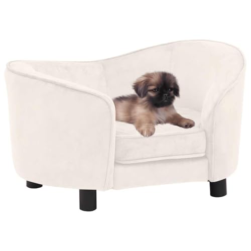 Teenpull Hundebett Sofa für kleine Hunde, Katzen, gemütlich, waschbar, Plüsch, 69x49x40 cm, Creme, stabil Teenpull Hundebett Sofa für kleine Hunde, Katzen, gemütlich, waschbar, Plüsch, 69x49x40 cm, Creme, stabil von Teenpull