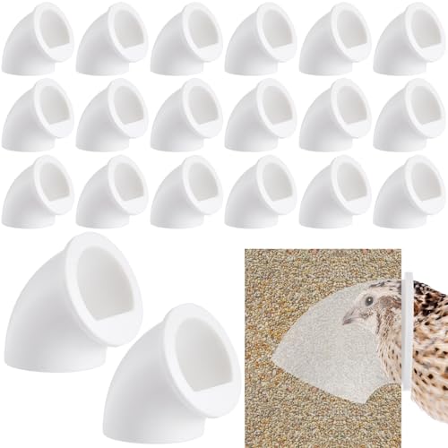 Teenyyou 20 Stück Wachtel- und Küken-Futterspender DIY Futterspender für Hühner, Wachtelzubehör für Coturnix kleine Geflügelfarm Eimer Behälter von Teenyyou
