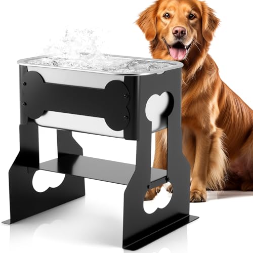 Teenyyou Erhöhter großer Wassernapf für Hunde, 35,6 cm, erhöhter Futternapf aus Edelstahl mit Ständer für große Rassen, erhöhter Metallnapf für Gelenkdruckentlastung, Innenbereich, leicht zu Teenyyou Erhöhter großer Wassernapf für Hunde, 35,6 cm, erhöhter Futternapf aus Edelstahl mit Ständer für große Rassen, erhöhter Metallnapf für Gelenkdruckentlastung, Innenbereich, leicht zu von Teenyyou