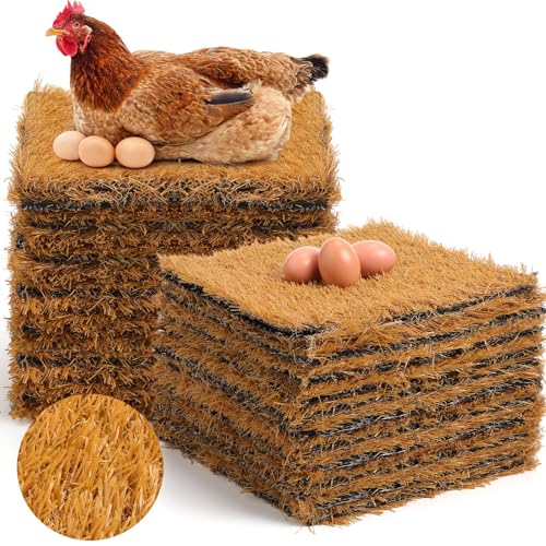 Teenyyou Hühner-Nistkasten-Pads, 33 x 33 x 3 cm, waschbare Nistunterlage für Hühnerstall, Kunstrasenteppich, Teppich, wiederverwendbarer Nistkasten, Bettwäsche, künstliche Kunstrasenmatte für Henne, Teenyyou Hühner-Nistkasten-Pads, 33 x 33 x 3 cm, waschbare Nistunterlage für Hühnerstall, Kunstrasenteppich, Teppich, wiederverwendbarer Nistkasten, Bettwäsche, künstliche Kunstrasenmatte für Henne, von Teenyyou