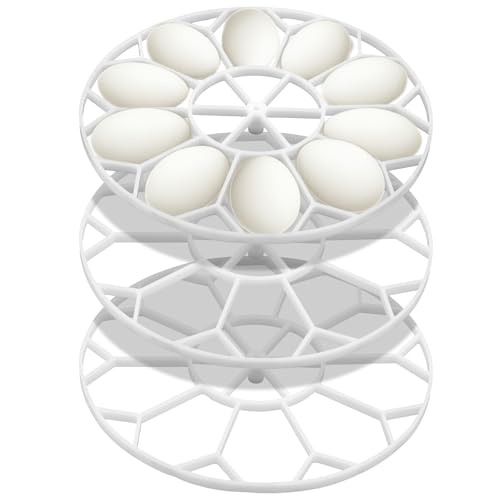 Teenyyou Jumbo-Eiertablett für 10 Eier, Truthahn, Pfau, für schwere Rassen, kompatibel mit JGT360 Nurture Right 360 Inkubatorwender, Weiß, 3 Stück von Teenyyou