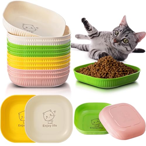 Teenyyou Katzennapf mit Schnurrhaar, 14 cm, quadratisch, flach, breiter und kleiner Futternapf, streunende Katzen, nasse Futternäpfe für Frettchen, Wildkatzen, Kätzchen, kurzbeinige Katzen, Teenyyou Katzennapf mit Schnurrhaar, 14 cm, quadratisch, flach, breiter und kleiner Futternapf, streunende Katzen, nasse Futternäpfe für Frettchen, Wildkatzen, Kätzchen, kurzbeinige Katzen, von Teenyyou