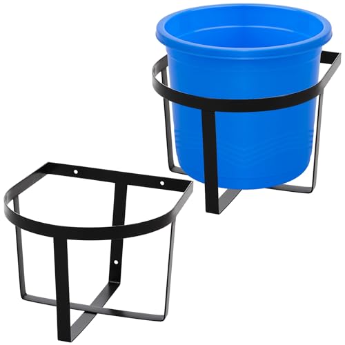 Teenyyou Robuster Metall-Eimerhalter, sichere Eimeraufhänger für Pferde, Wasser- und Futtereimer, Wassereimer und Eimerhalter für Pferde, Wandhalterung, 2 Stück Teenyyou Robuster Metall-Eimerhalter, sichere Eimeraufhänger für Pferde, Wasser- und Futtereimer, Wassereimer und Eimerhalter für Pferde, Wandhalterung, 2 Stück von Teenyyou