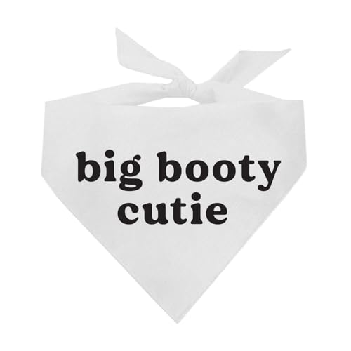Big Booty Cutie Hundehalstuch, GB, Weiß, OS 1144 von Tees & Tails