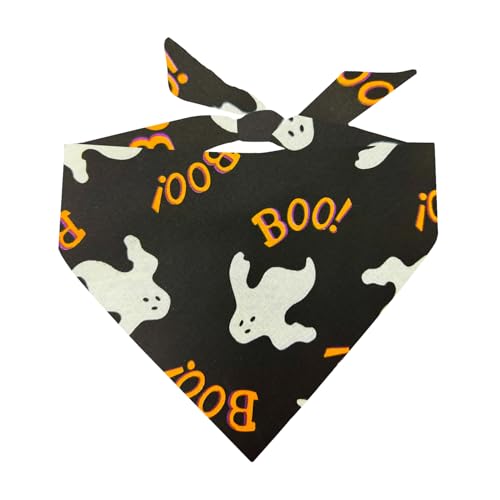 Boo Ghost Hundehalstuch, leuchtet im Dunkeln, Muster 5, OS) von Tees & Tails