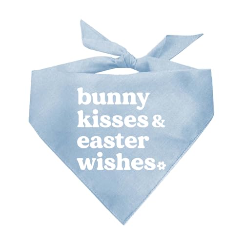 Bunny Kisses Hundehalstuch, Osterwünsche, Ostermotiv, Babyblau, OS 1218 Bunny Kisses Hundehalstuch, Osterwünsche, Ostermotiv, Babyblau, OS 1218 von Tees & Tails
